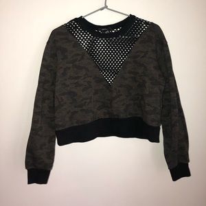 Cropped Camo Sweatshirt